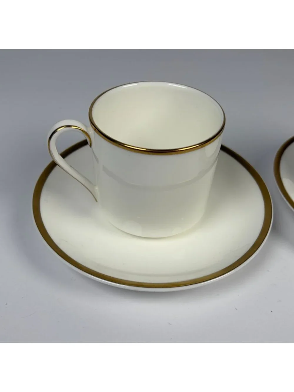 2 Royal Doulton 'Alice' Bone China Demitasse Cup & Saucer Sets H5122